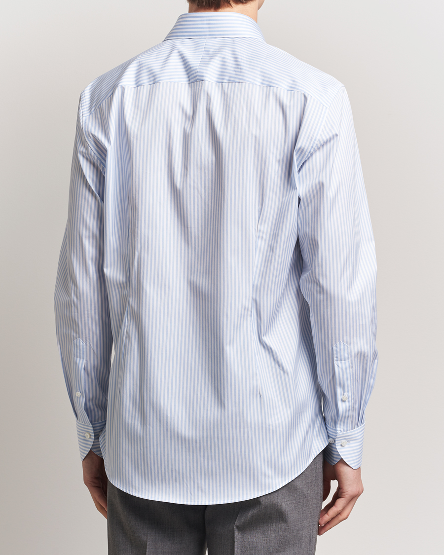 Herren | Hemden | Stenströms | 1899 Striped Cotton Twill Shirt Blue/White