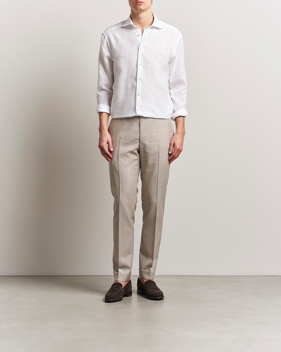 Herren | Hemden | Stenströms | 1899 Linen Shirt White