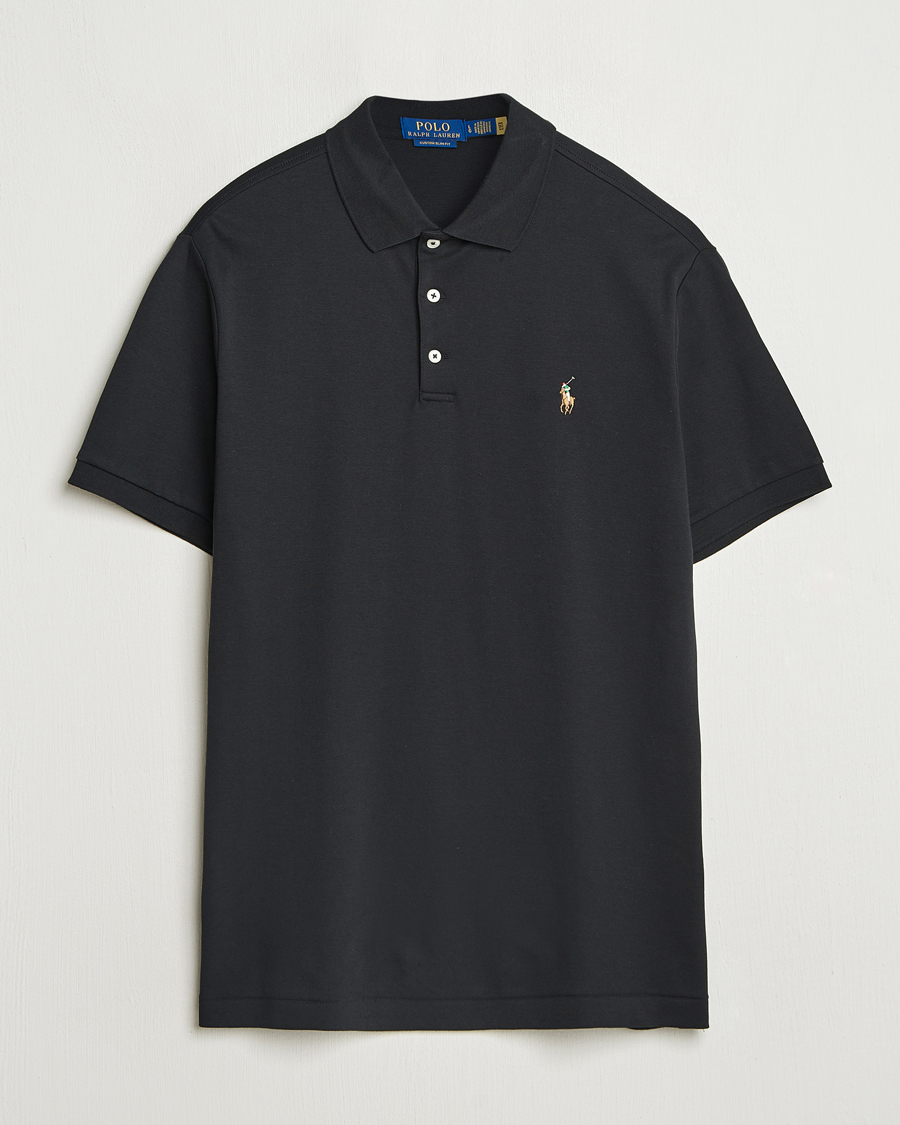 Herren | Poloshirts | Polo Ralph Lauren | Custom Slim Fit Cotton Polo Polo Black