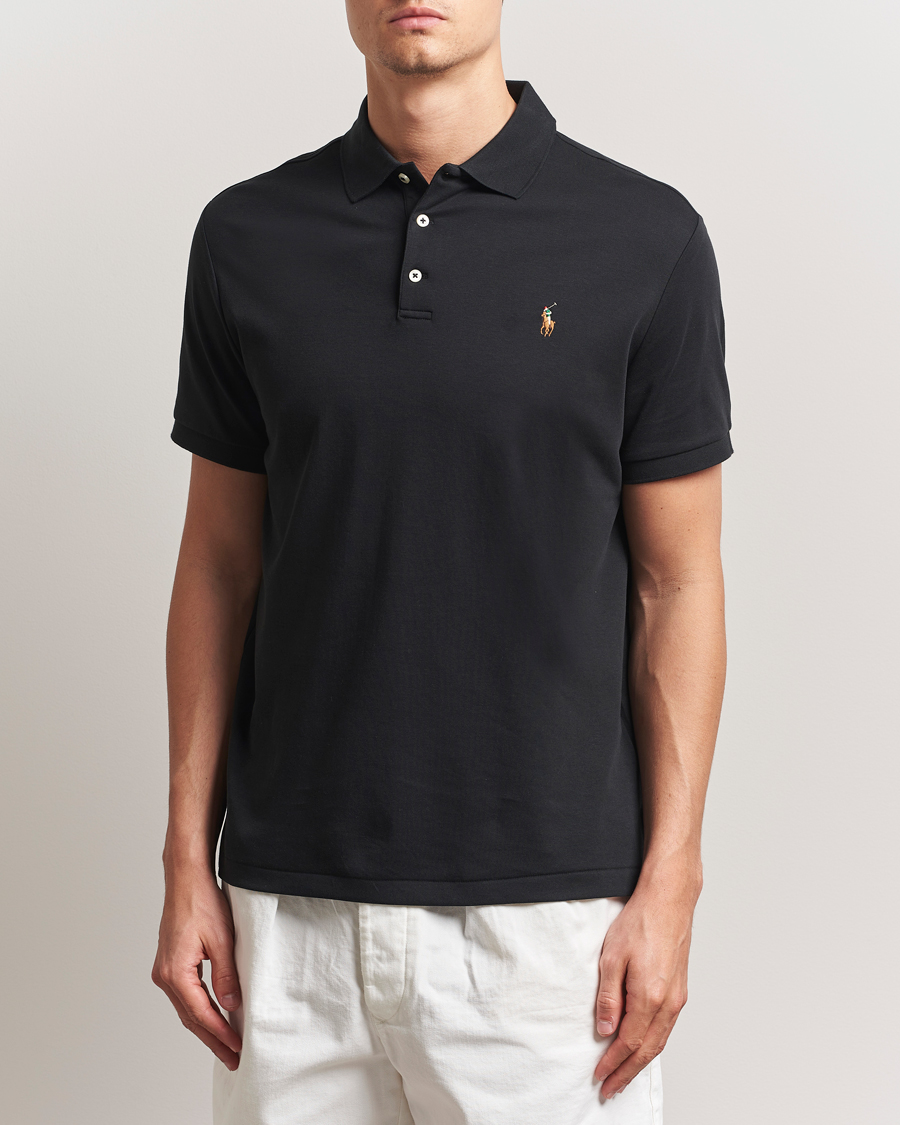 Herren | Poloshirts | Polo Ralph Lauren | Custom Slim Fit Cotton Polo Polo Black