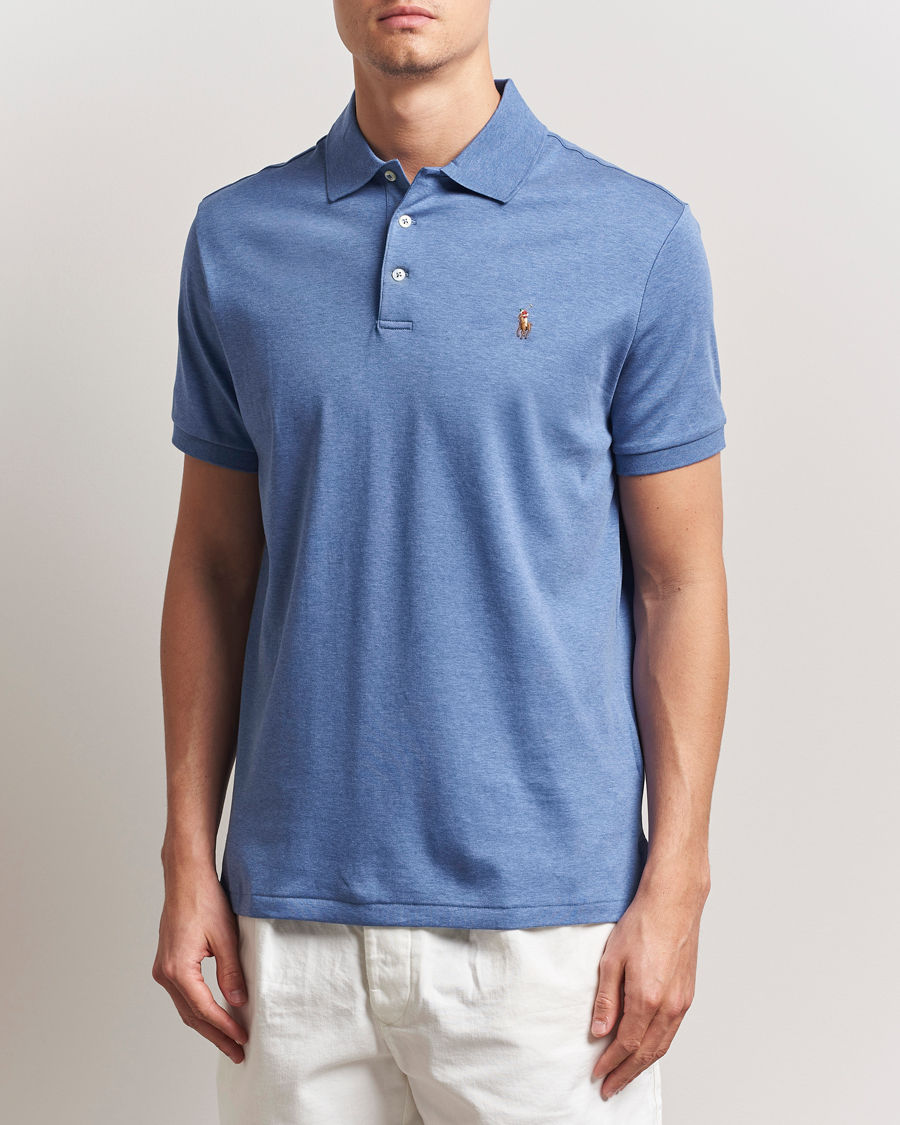 Herren | Poloshirts | Polo Ralph Lauren | Custom Slim Fit Cotton Polo Faded Royal