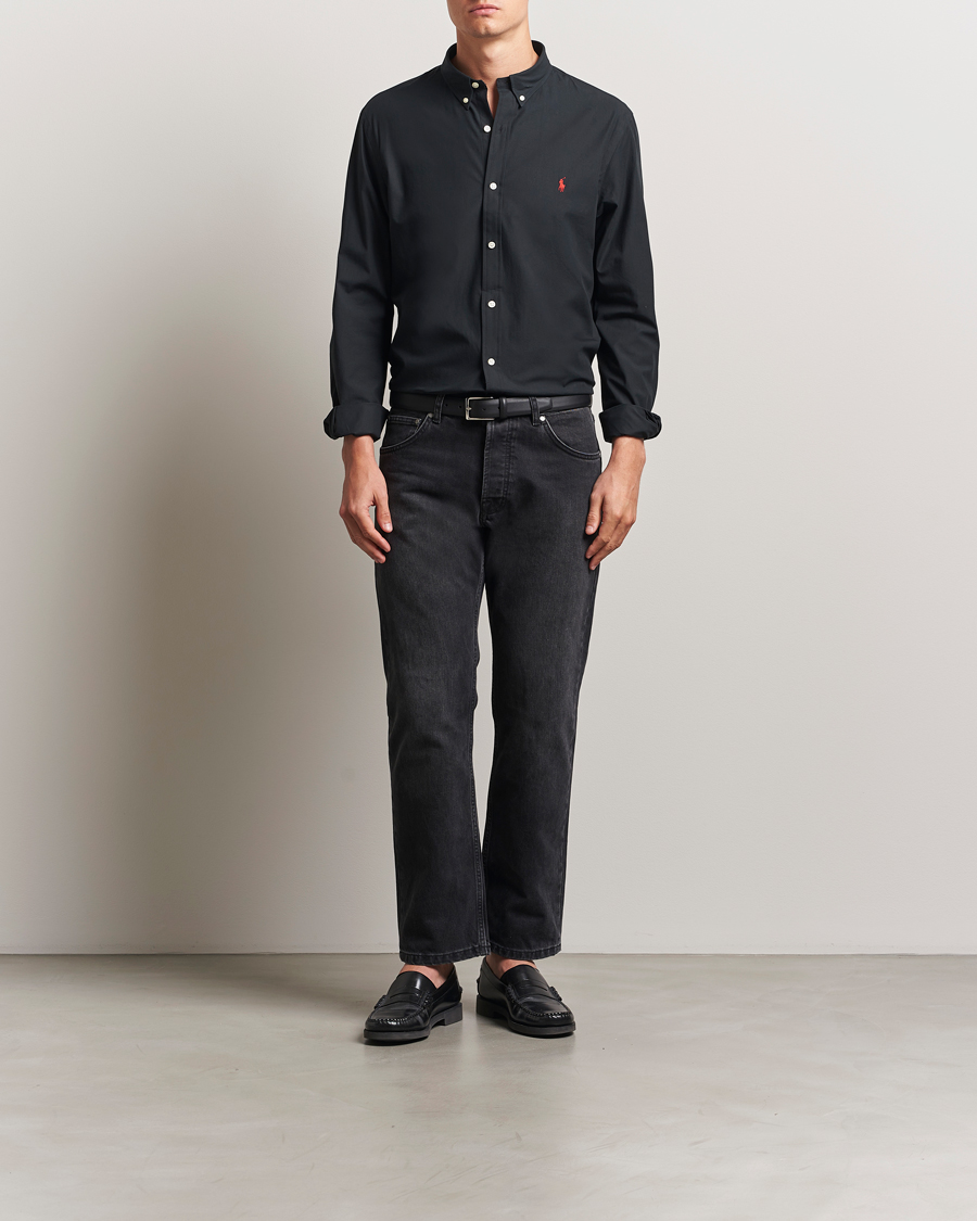 Herren | Hemden | Polo Ralph Lauren | Slim Fit Poplin Shirt Polo Black