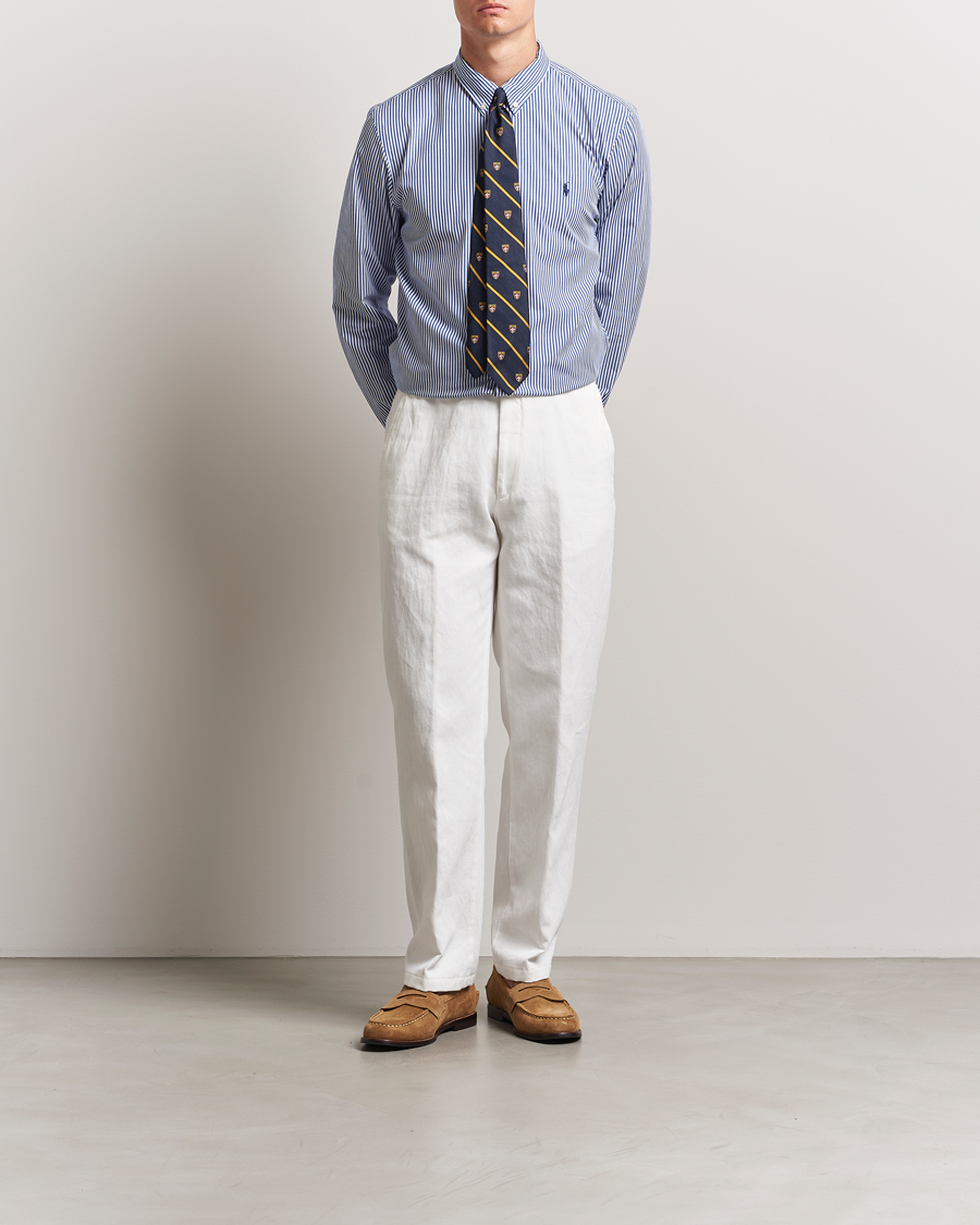 Herren | Hemden | Polo Ralph Lauren | Slim Fit Poplin Shirt Blue/White Bengal Stripe