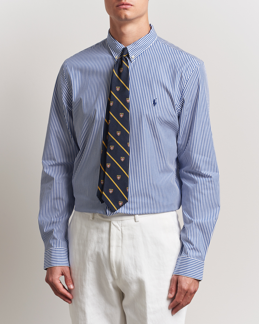 Herren | Hemden | Polo Ralph Lauren | Slim Fit Poplin Shirt Blue/White Bengal Stripe