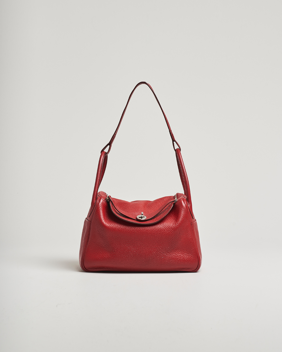 Herren | Pre-Owned & Vintage Bags | Hermès Pre-Owned | Lindy 30 Bag Taurillon Clemence Leather Red