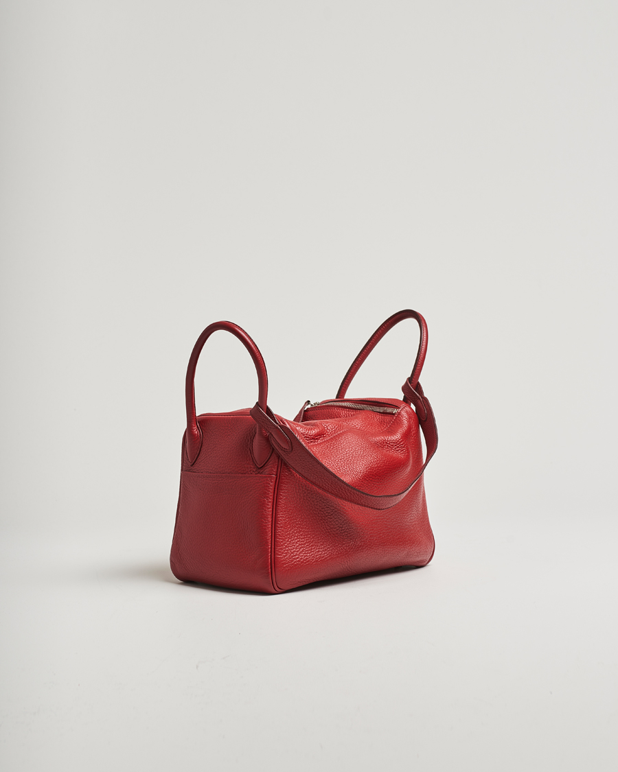 Herren | Pre-Owned & Vintage Bags | Hermès Pre-Owned | Lindy 30 Bag Taurillon Clemence Leather Red