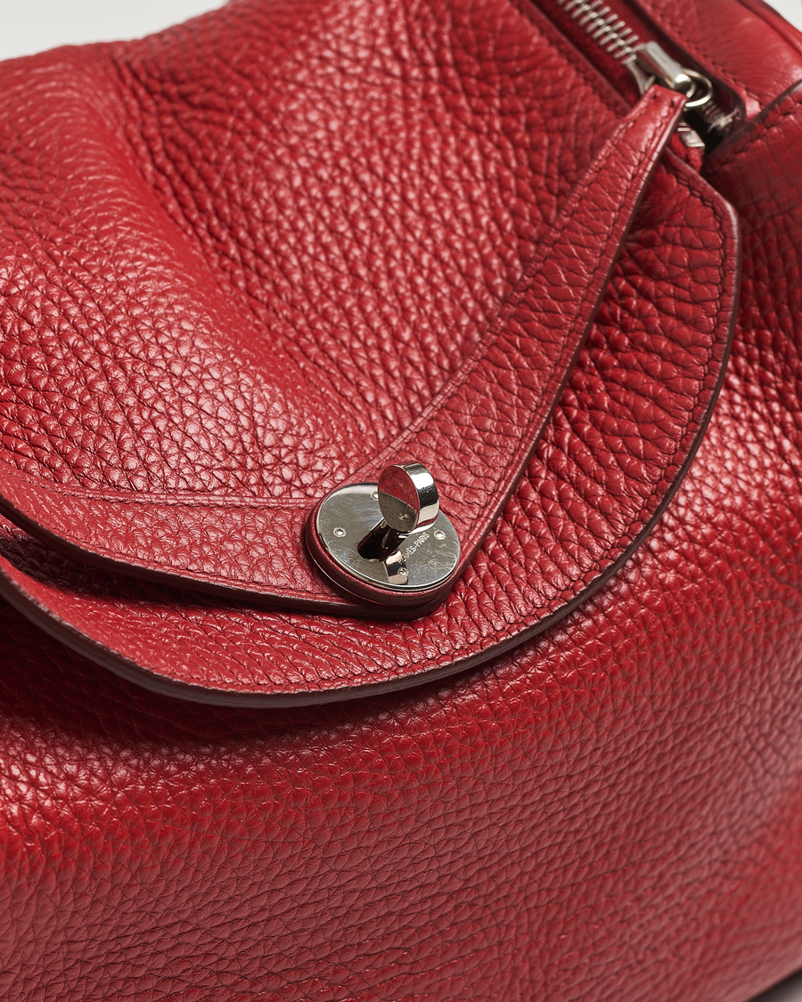 Herren | Pre-Owned & Vintage Bags | Hermès Pre-Owned | Lindy 30 Bag Taurillon Clemence Leather Red