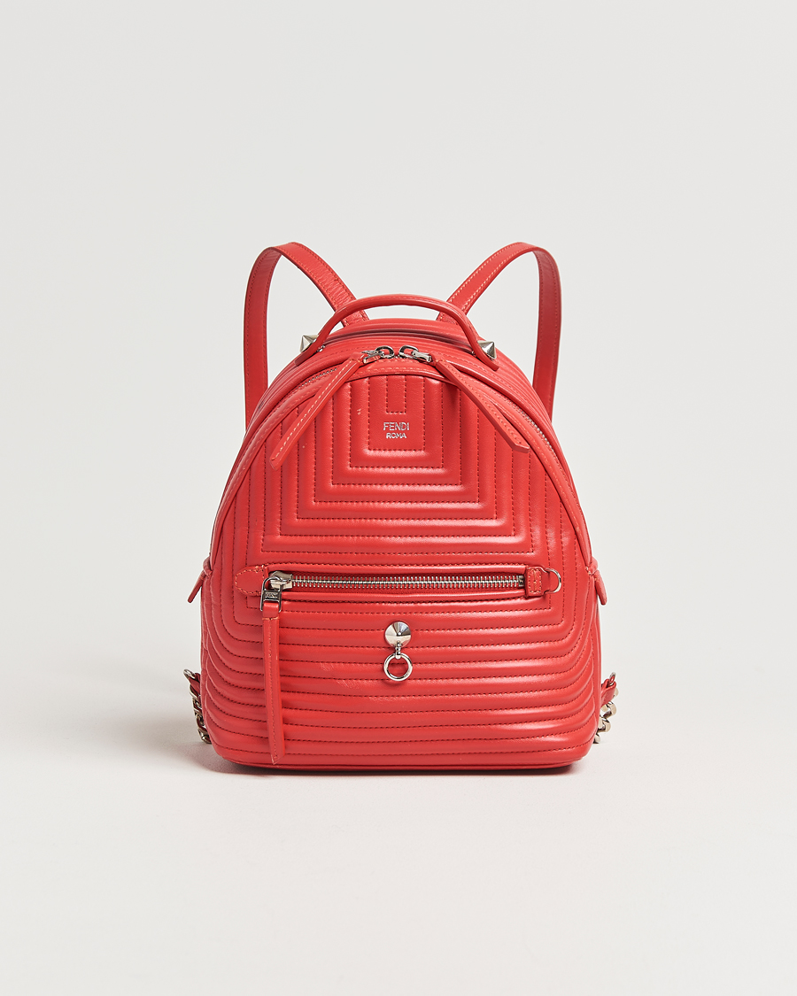 Herren | Pre-Owned & Vintage Bags | Fendi Pre-Owned | Calfskin Backpack Red