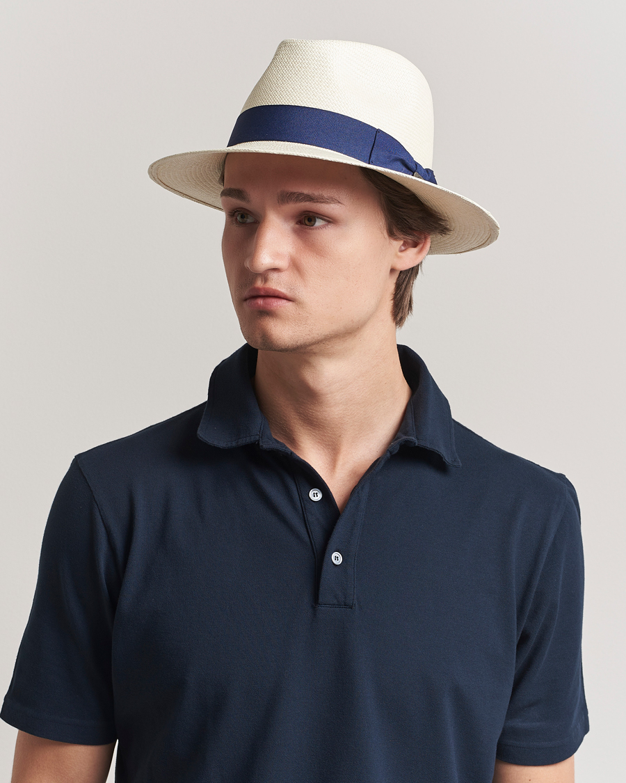 Herren | Hüte & Mützen | Wigéns | Panama Hat White/Navy