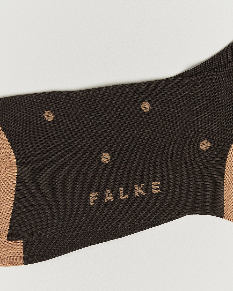 Herren | Unterwäsche | Falke | Cotton Dot Sock Brown