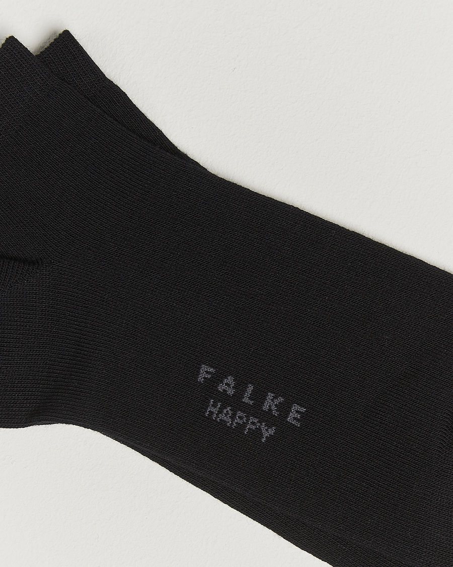 Herren | Unterwäsche | Falke | Happy 2-Pack Cotton Sneaker Socks Black