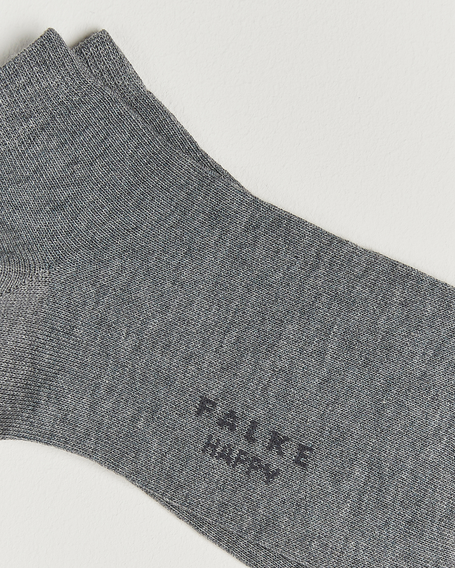 Herren | Unterwäsche | Falke | Happy 2-Pack Cotton Sneaker Socks Light Grey Melange
