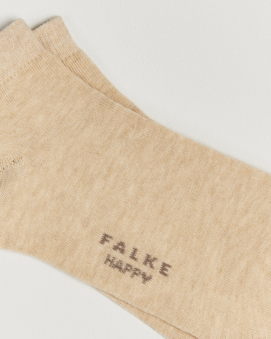 Herren | Unterwäsche | Falke | Happy 2-Pack Cotton Sneaker Socks Sand Melange