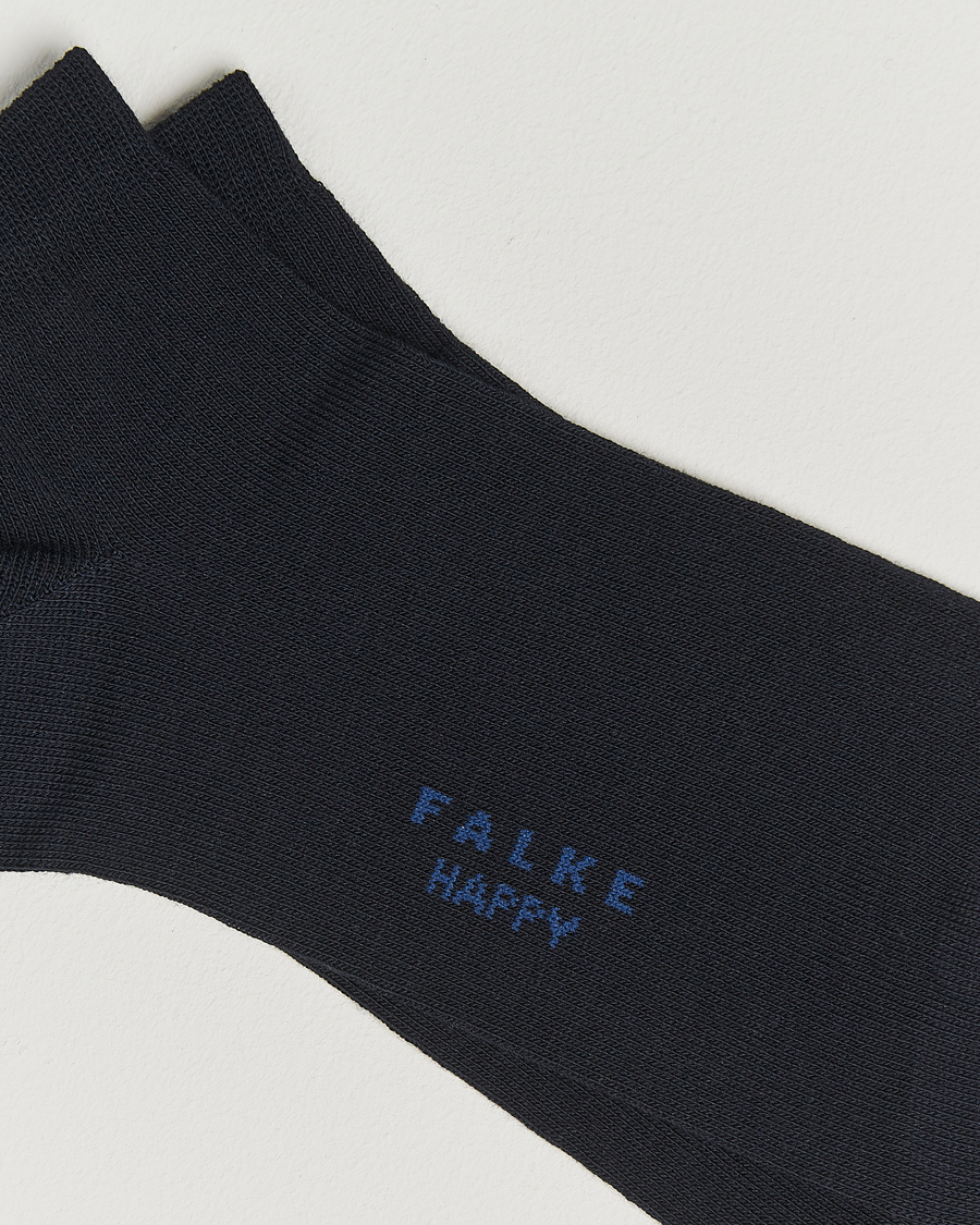 Herren | Unterwäsche | Falke | Happy 2-Pack Cotton Sneaker Socks Dark Navy