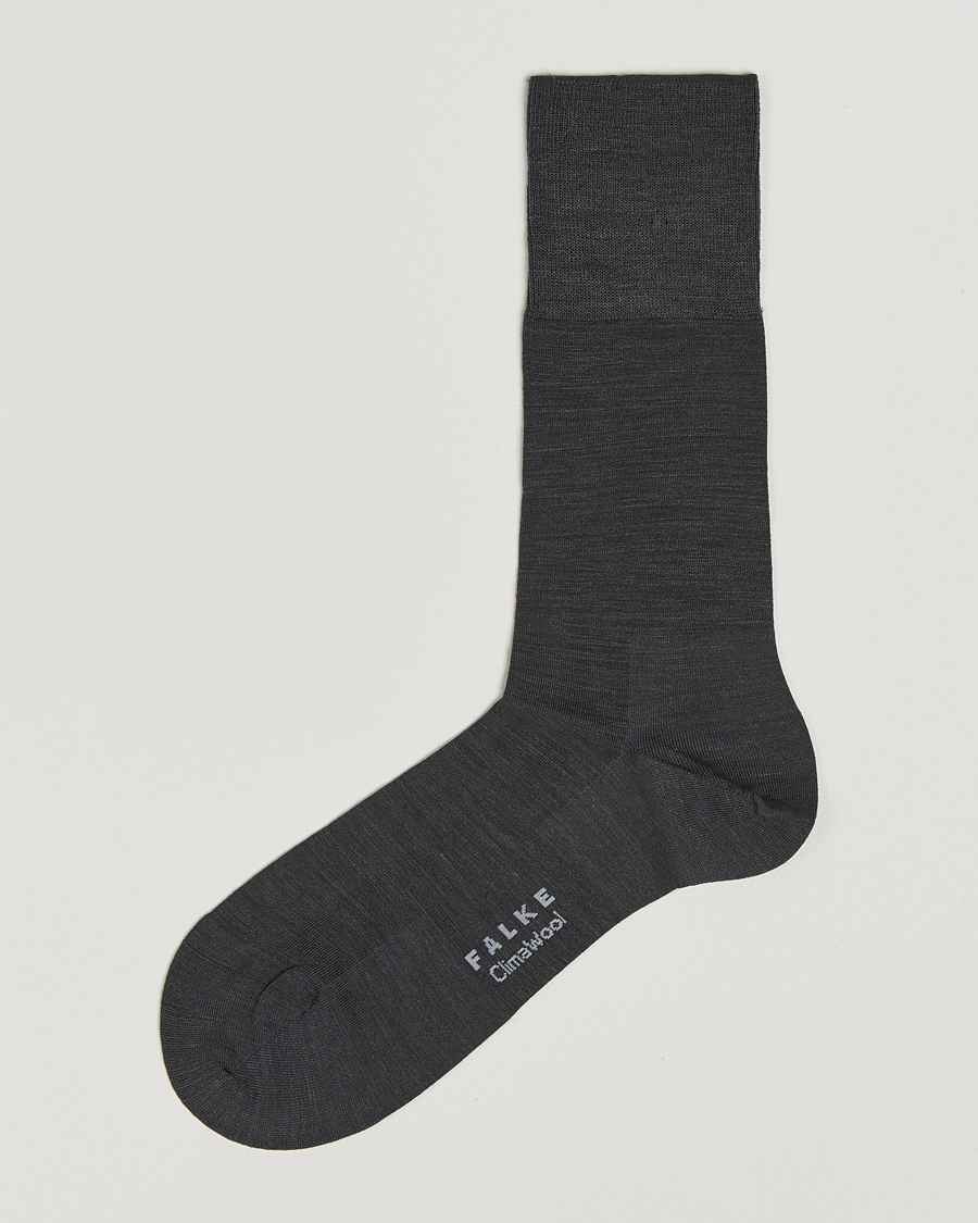 Herren | Unterwäsche | Falke | Clima Wool Sock Anthracite Melange