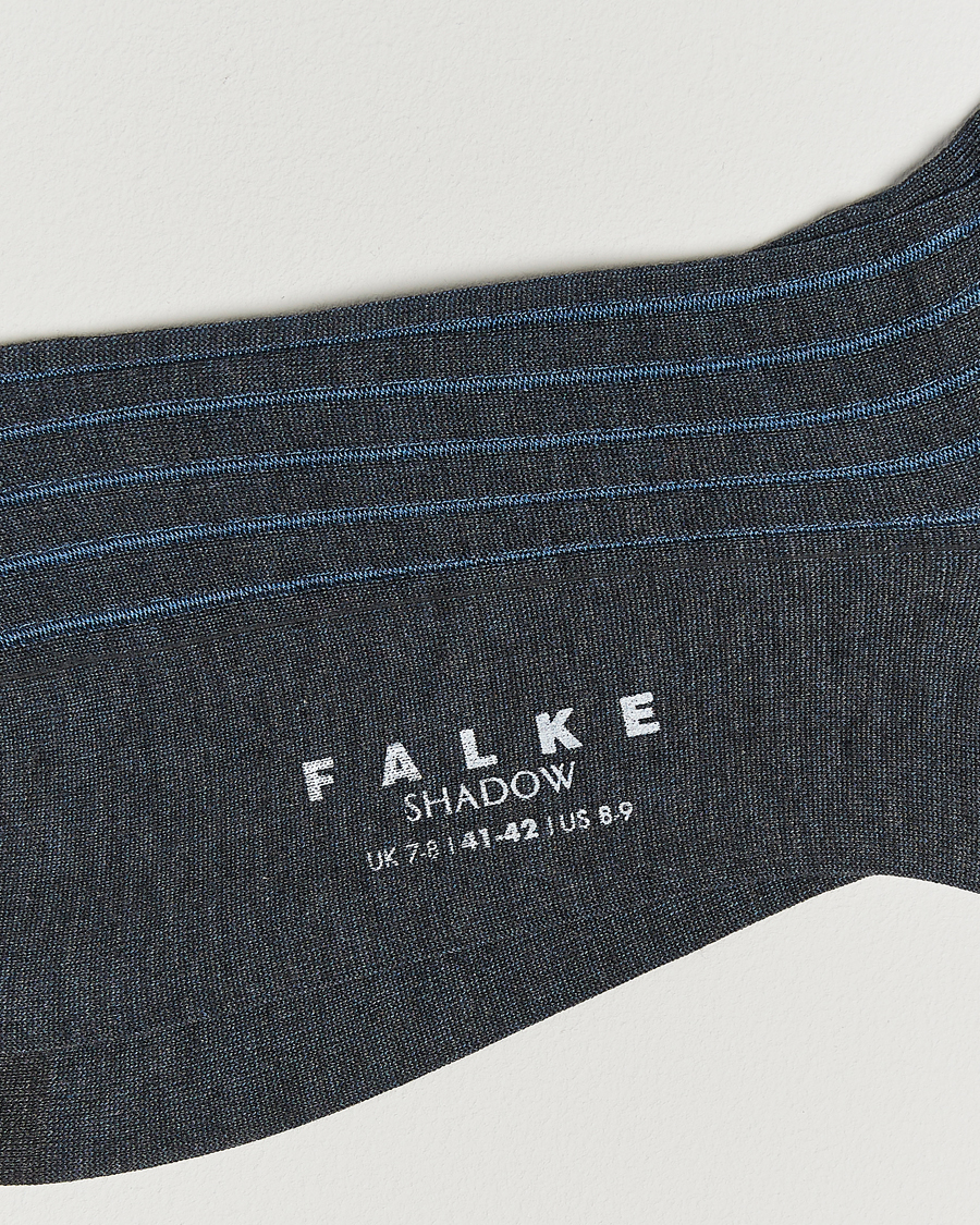 Herren | Unterwäsche | Falke | Shadow Stripe Sock Anthracite Melange