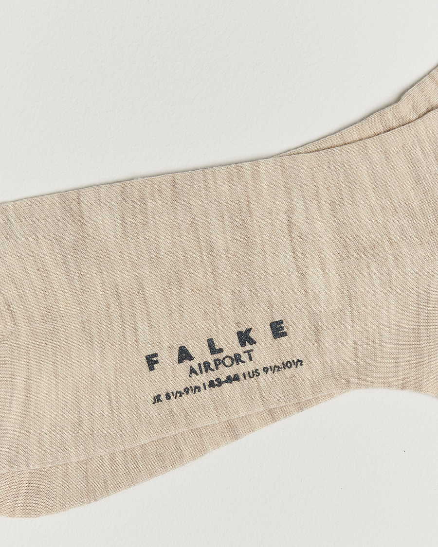 Herren | Unterwäsche | Falke | Airport Knee Sock Beige Melange
