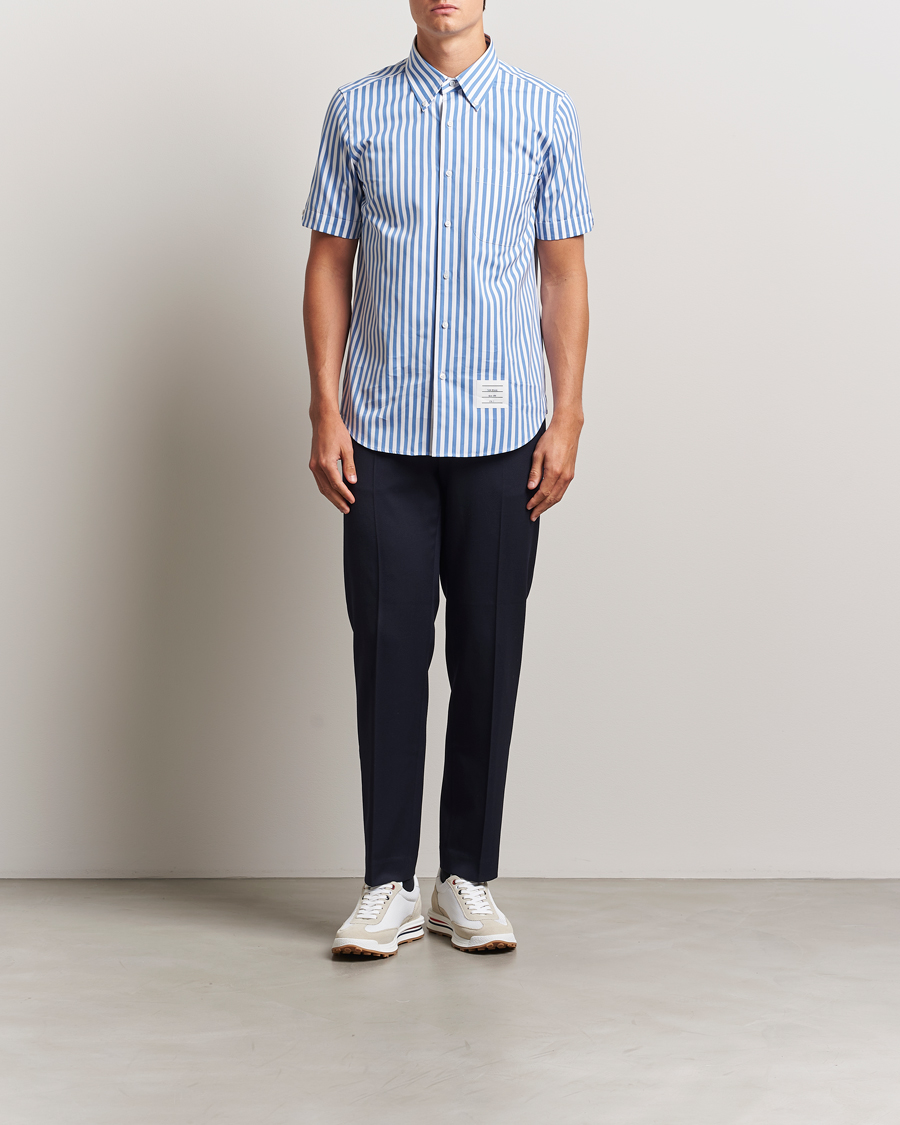 Herren | Hemden | Thom Browne | Short Sleeve Button Down Shirt Medium Blue