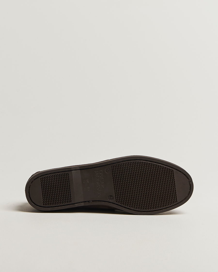 Herren | Segelschuhe | Oscar Jacobson | Deck Shoe Suede Chocolate Brown