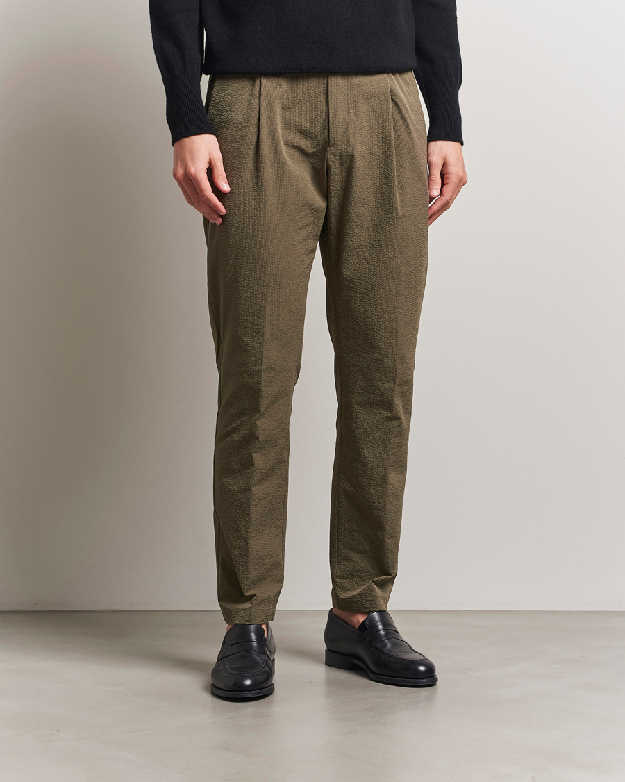 Herren | Hosen | Herno | Seersucker Drawstring Pants Verde Green