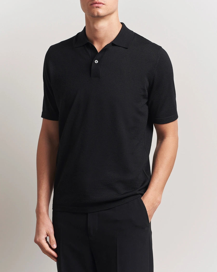 Herren | Poloshirts | Samsøe Samsøe | Sarown Knitted Polo Black