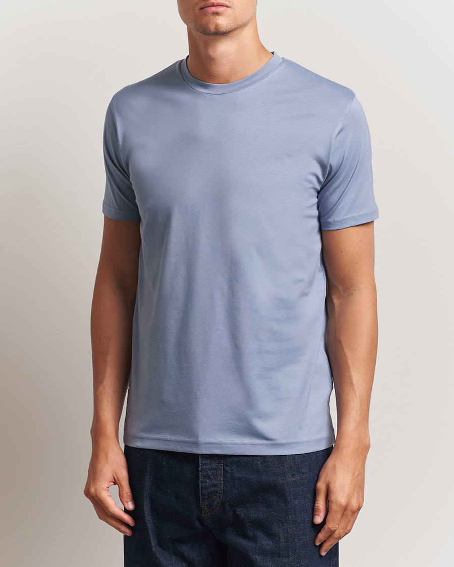 Herren | T-Shirts | Sunspel | Riviera Midweight T-Shirt Vintage Blue