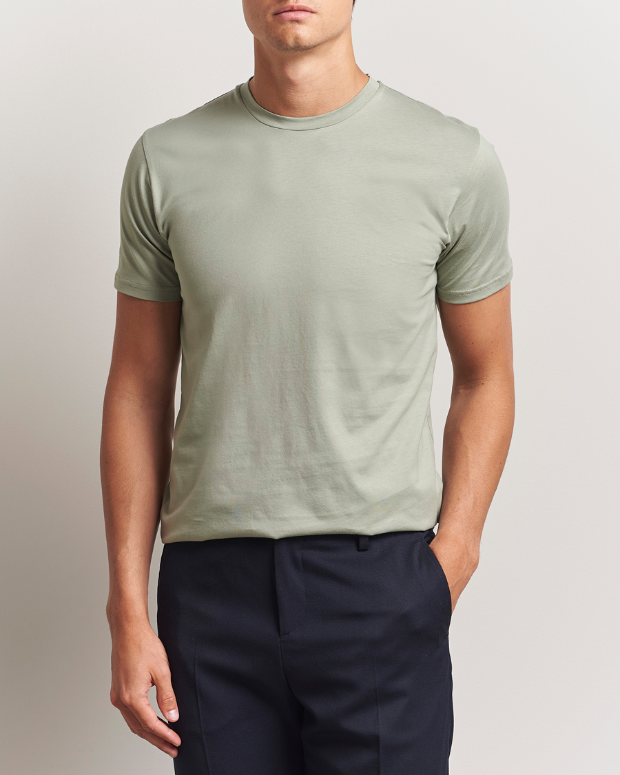 Herren | T-Shirts | Sunspel | Riviera Midweight T-Shirt Pastel Green