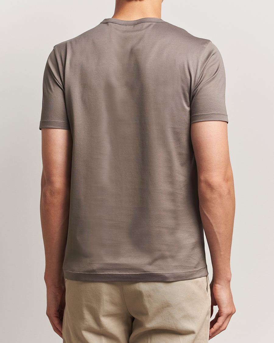 Herren | T-Shirts | Sunspel | Crew Neck Q82 Cotton T-Shirt Walnut