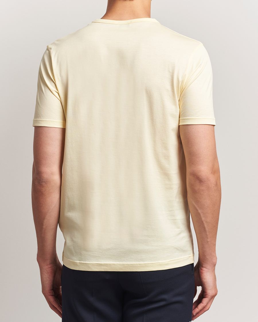 Herren | T-Shirts | Sunspel | Crew Neck Q82 Cotton T-Shirt Buttermilk