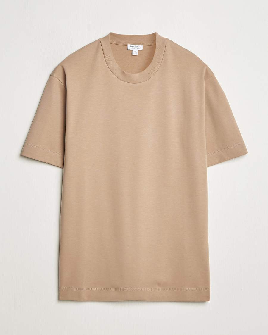 Herren | T-Shirts | Sunspel | Heavy Weight Supima Cotton T-Shirt Dune