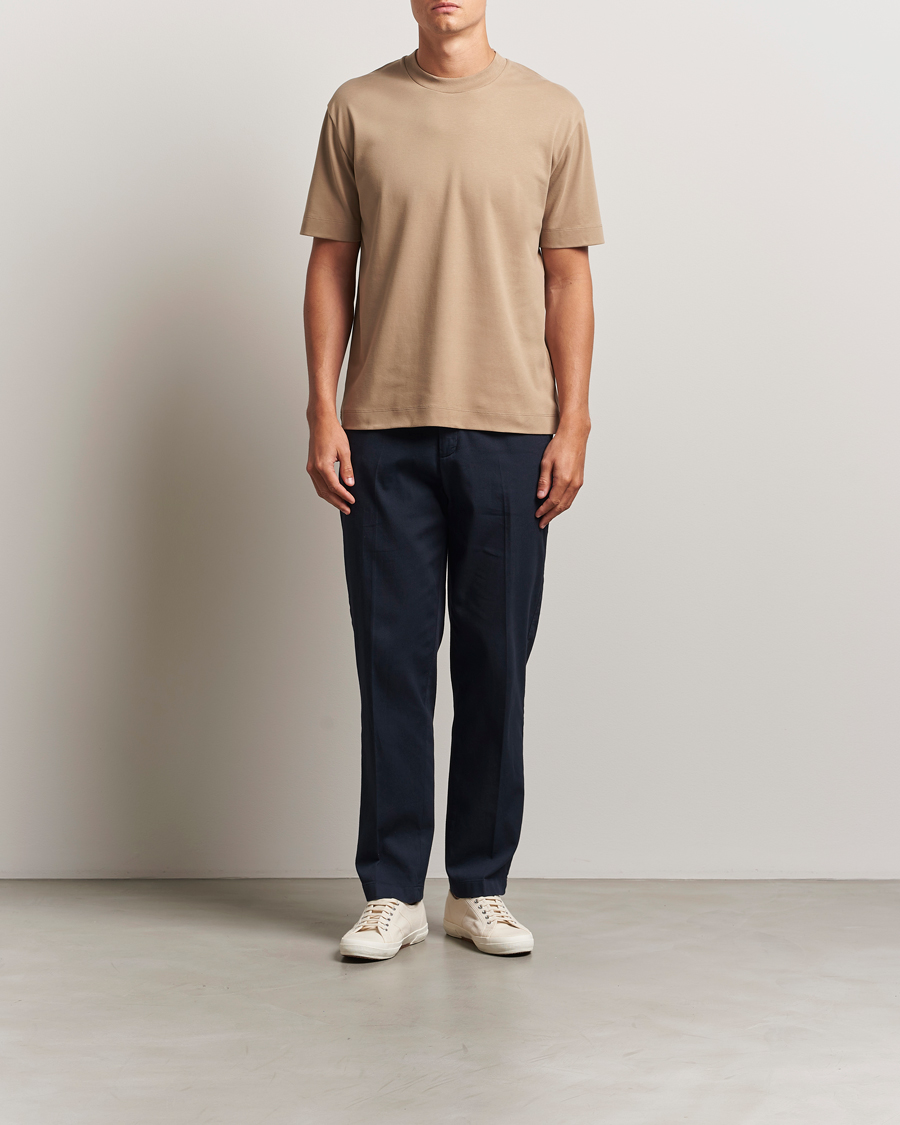 Herren | T-Shirts | Sunspel | Heavy Weight Supima Cotton T-Shirt Dune