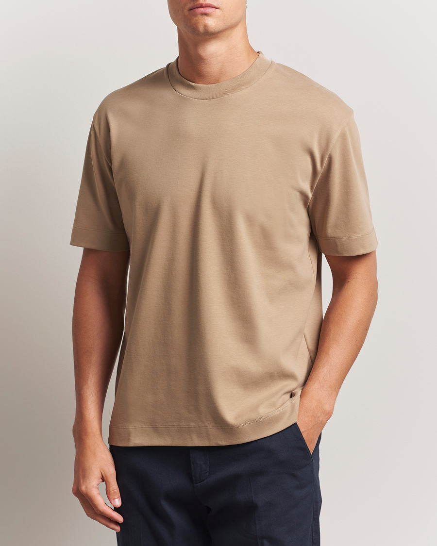 Herren | T-Shirts | Sunspel | Heavy Weight Supima Cotton T-Shirt Dune
