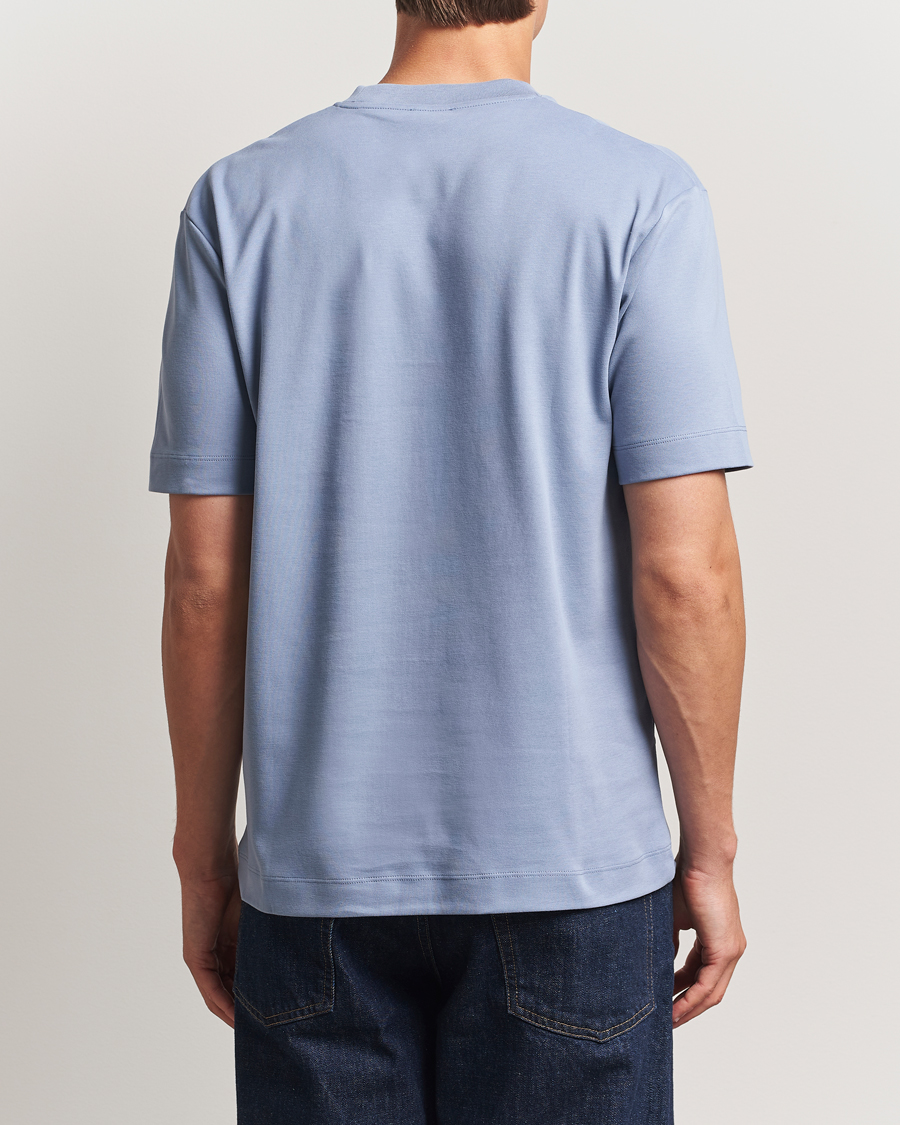 Herren | T-Shirts | Sunspel | Heavy Weight Supima Cotton T-Shirt Vintage Blue