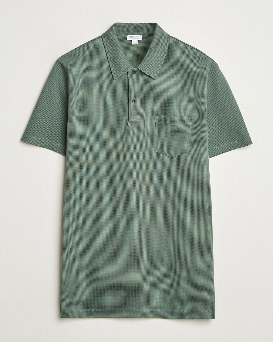 Herren | Poloshirts | Sunspel | Riviera Polo Shirt Dusk Green