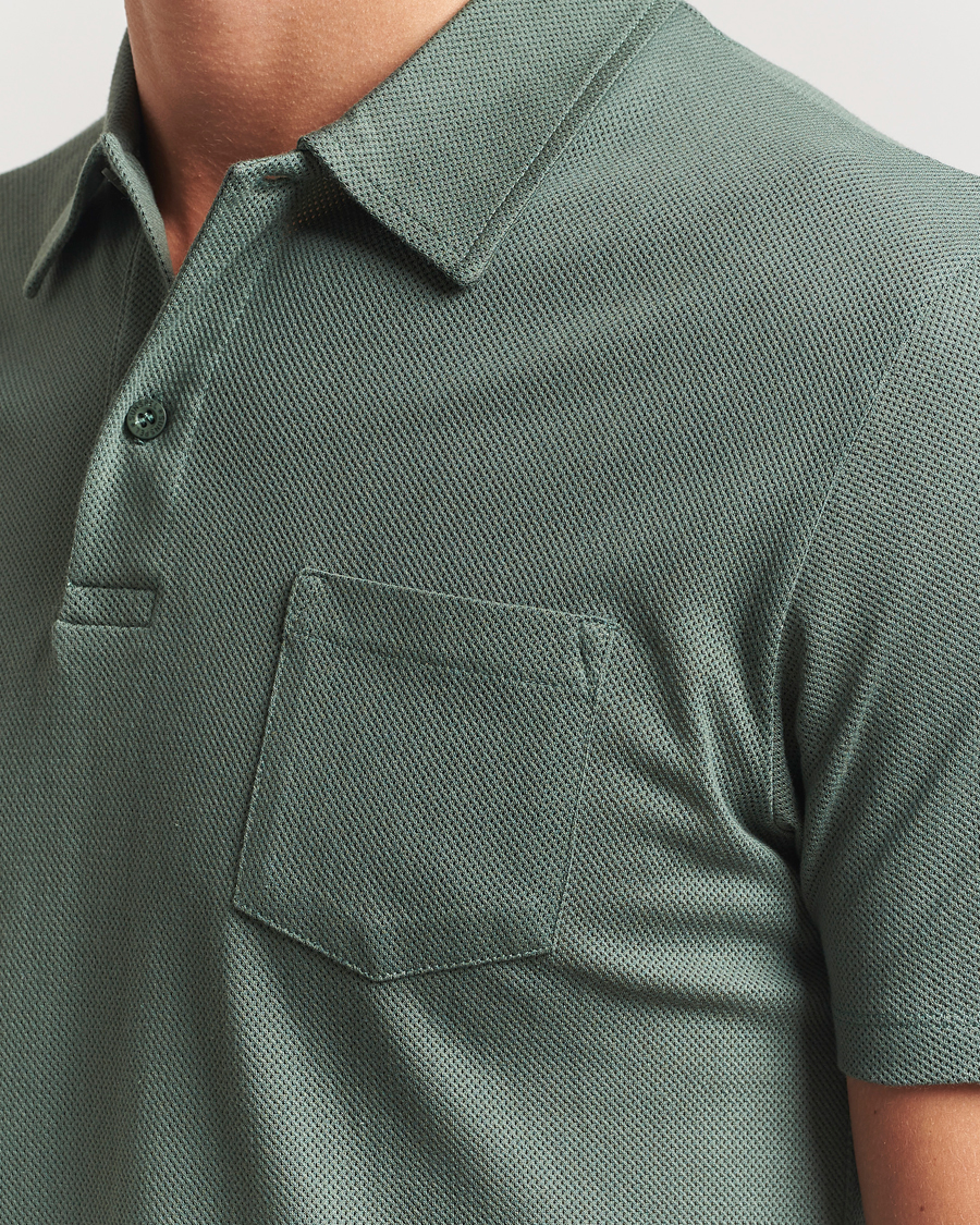 Herren | Poloshirts | Sunspel | Riviera Polo Shirt Dusk Green