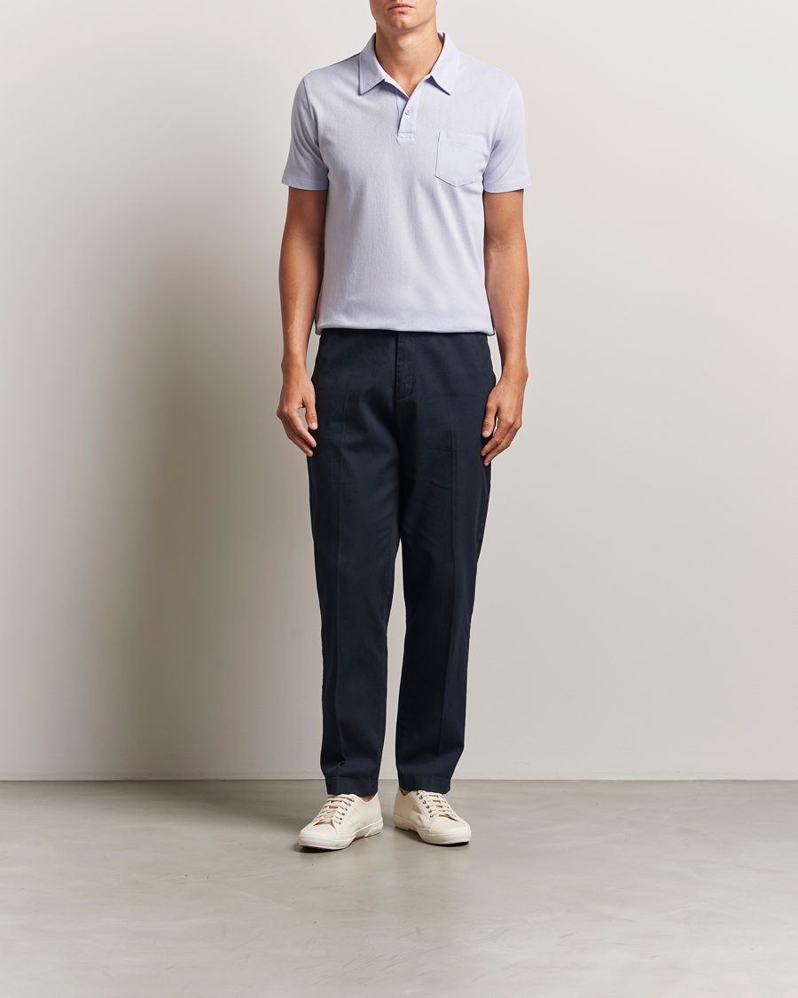 Herren | Poloshirts | Sunspel | Riviera Polo Shirt Pale Lilac