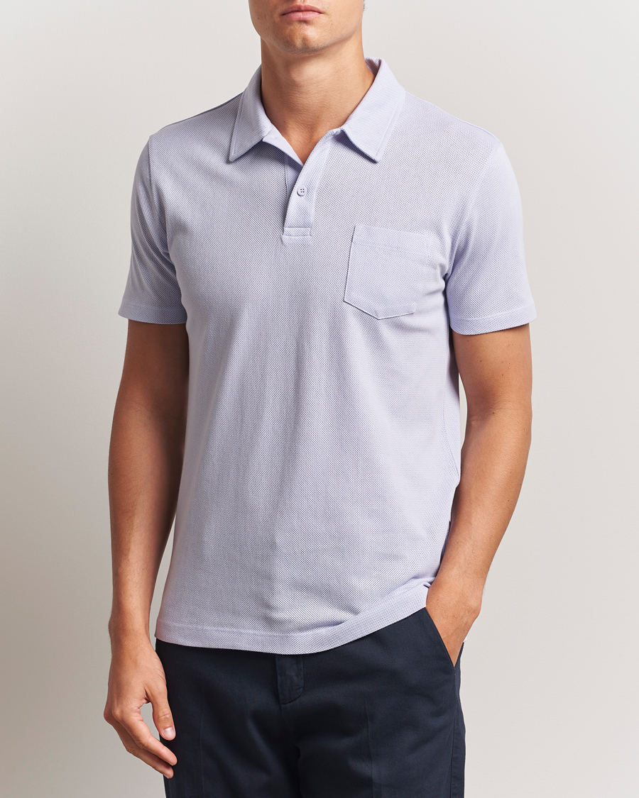 Herren | Poloshirts | Sunspel | Riviera Polo Shirt Pale Lilac