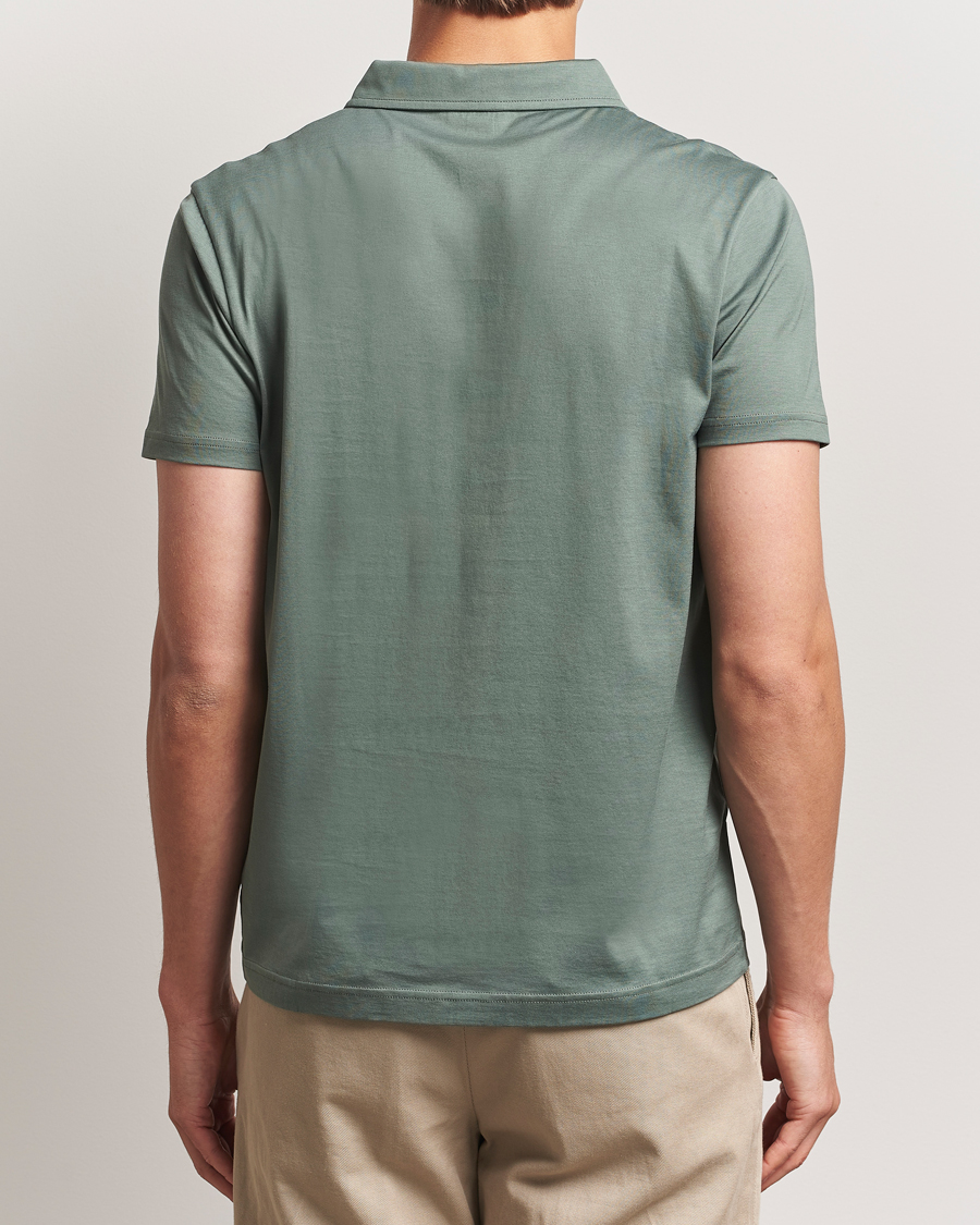 Herren | Poloshirts | Sunspel | Cotton Jersey Polo Dusk Green