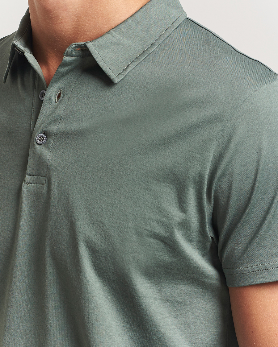 Herren | Poloshirts | Sunspel | Cotton Jersey Polo Dusk Green