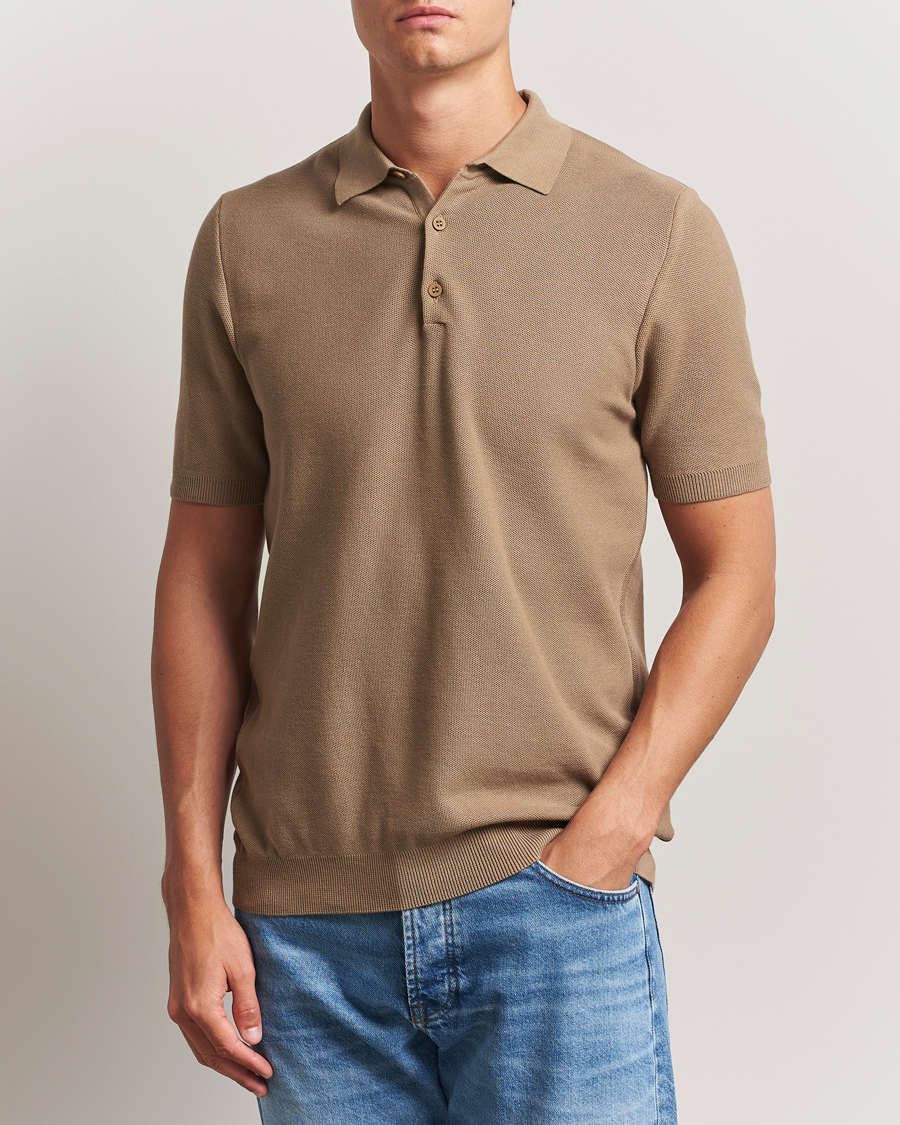 Herren | Poloshirts | Sunspel | Fine Texture Polo Dune