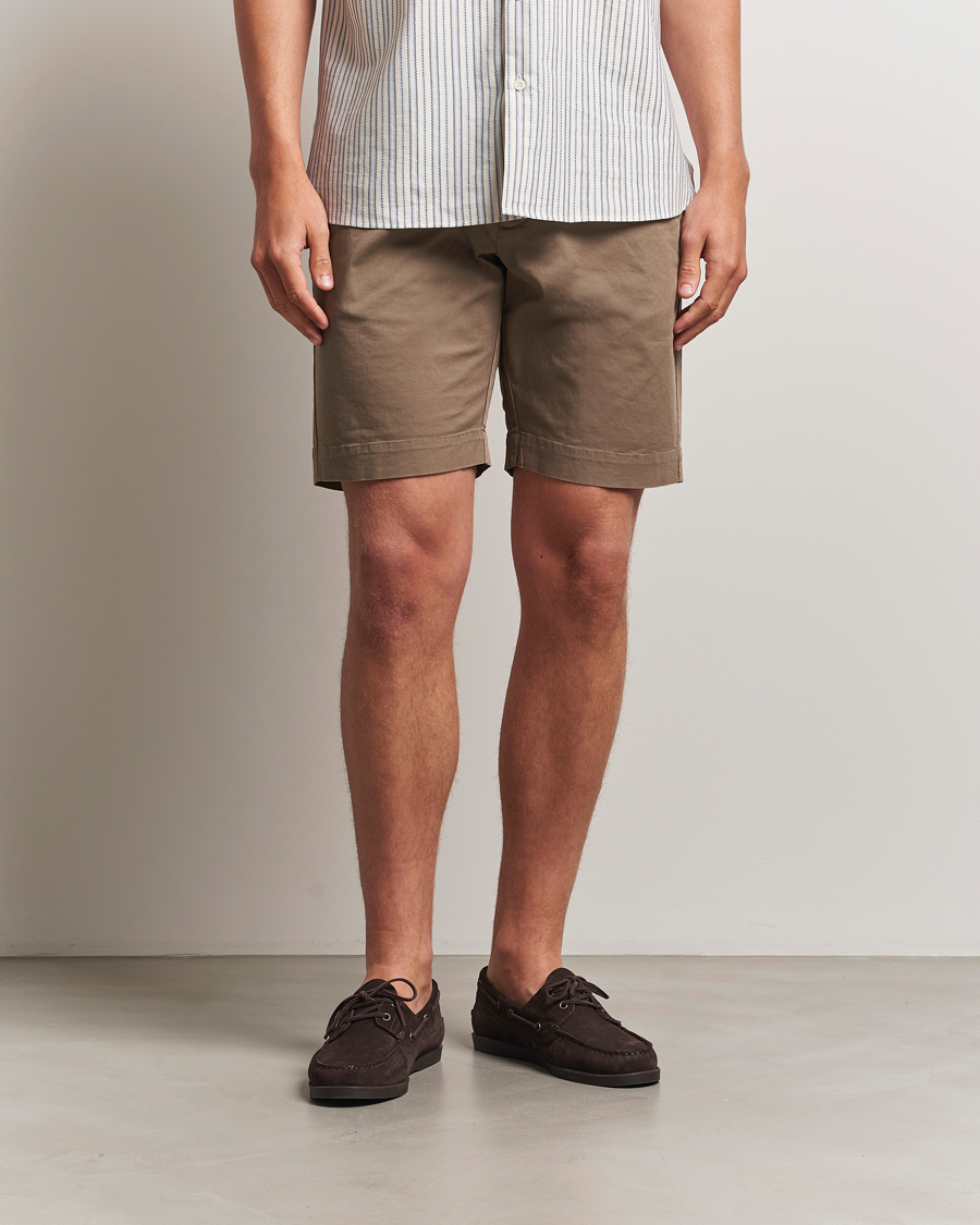Herren | Shorts | Sunspel | Cotton Chino Shorts Dark Stone