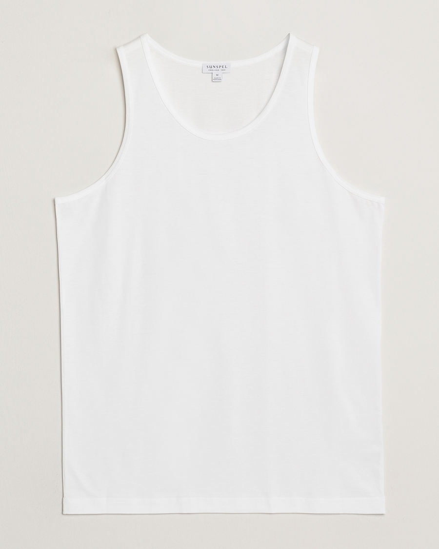 Herren | T-Shirts | Sunspel | Superfine Cotton Underwear Vest White