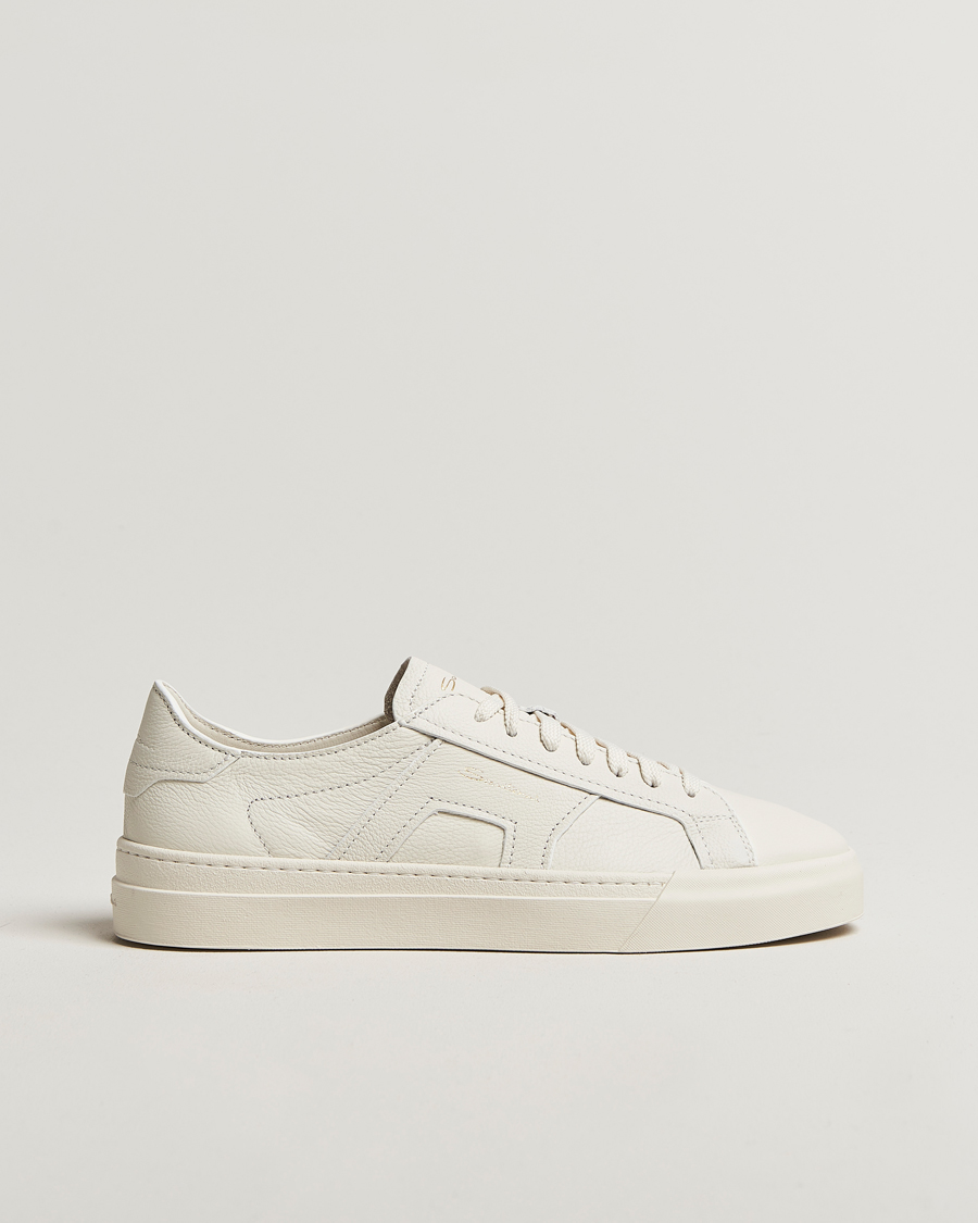 Herren | Sneaker | Santoni | Double Buckle Sneakers White Grain