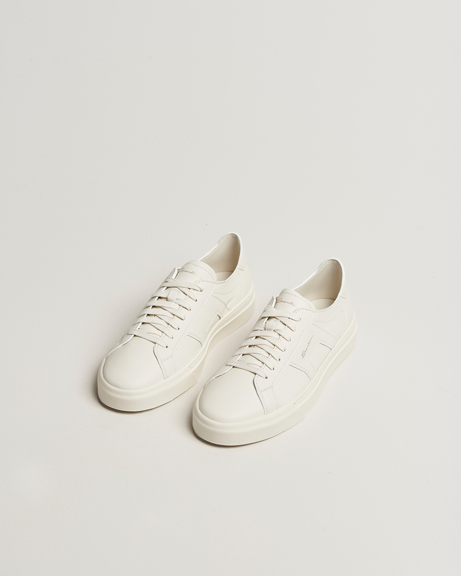 Herren | Sneaker | Santoni | Double Buckle Sneakers White Grain