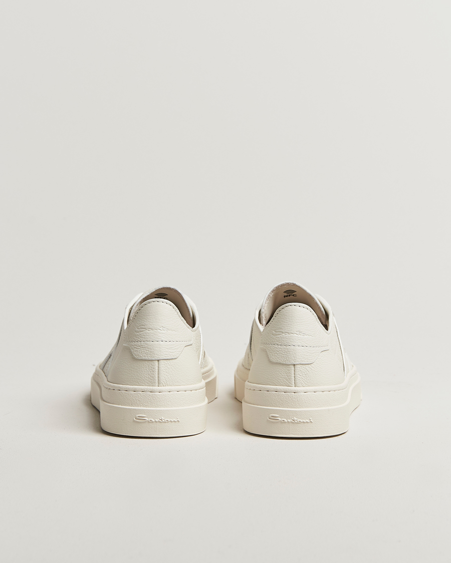 Herren | Sneaker | Santoni | Double Buckle Sneakers White Grain
