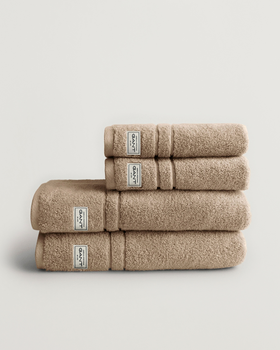 Herren | Textilien | GANT | 4-Pack Premium Towel Silver Sand