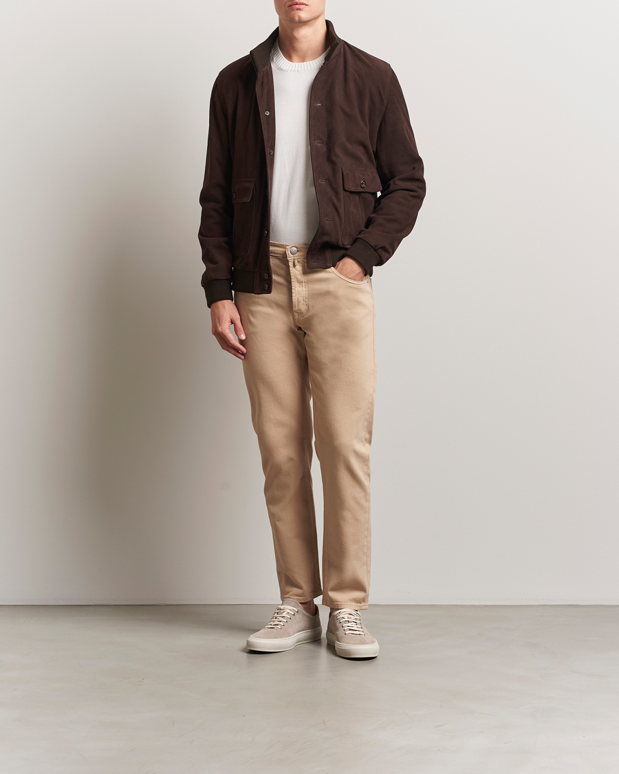 Herren | Hosen | Incotex | 5-Pocket Cotton Stretch Pants Beige