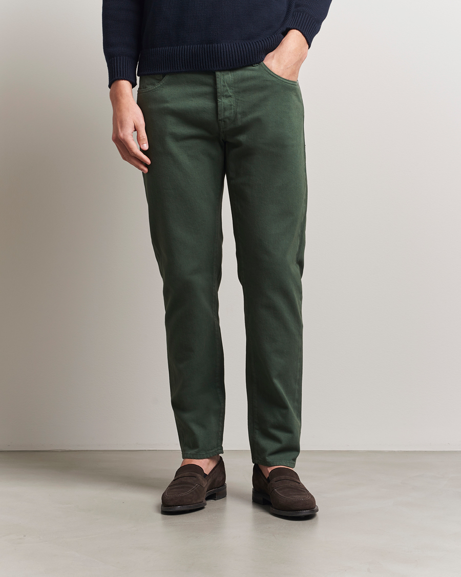 Herren | Hosen | Incotex | 5-Pocket Cotton Stretch Pants Dark Green