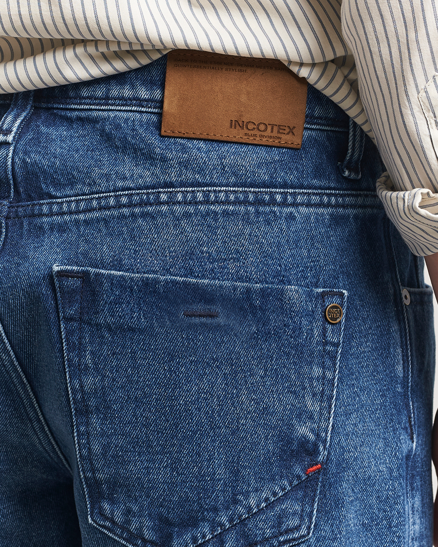 Herren | Jeans | Incotex | 5-Pocket Stretch Denim Dark Wash
