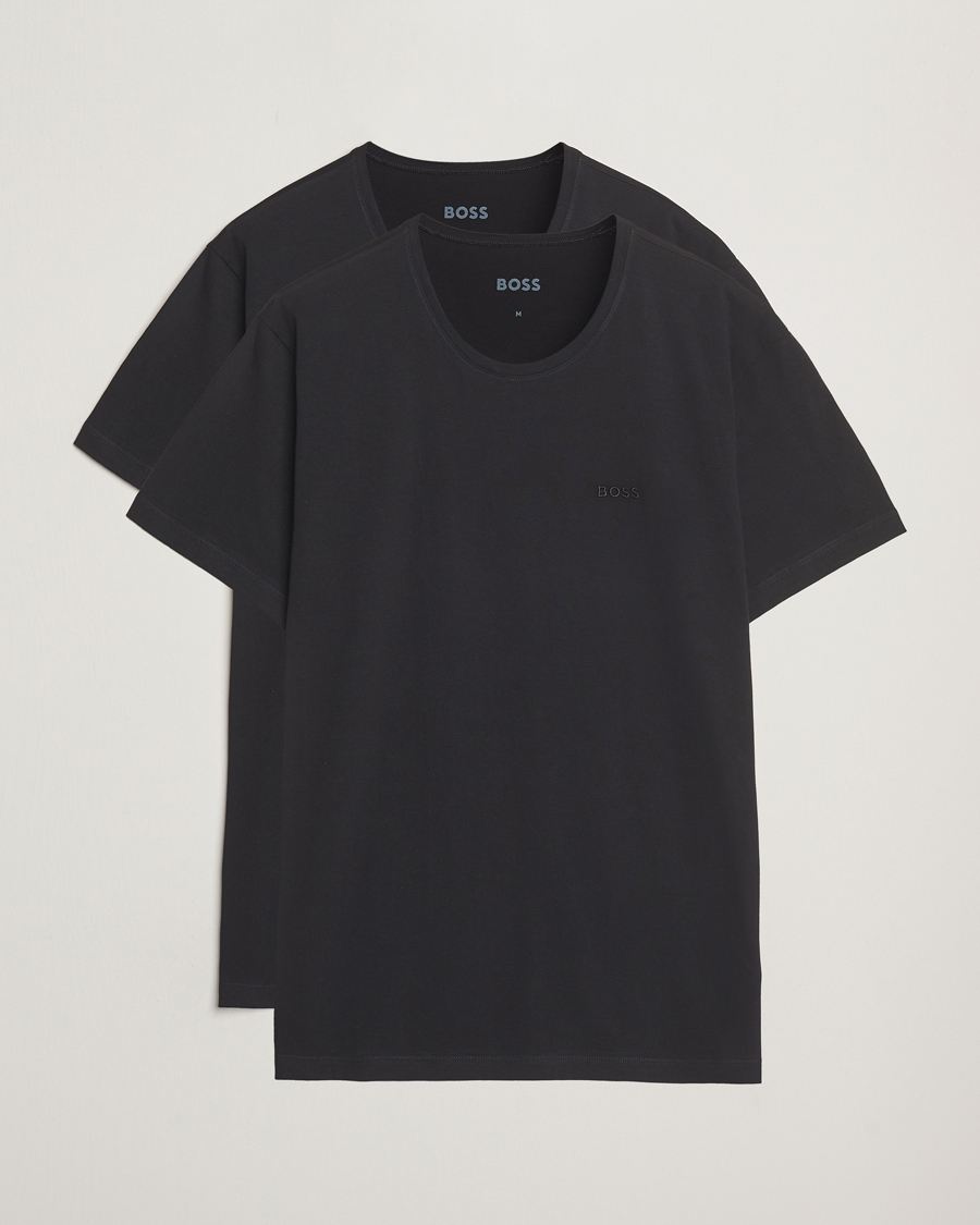 Herren | T-Shirts | BOSS BLACK | 2-Pack Relaxed Fit Crew Neck T-Shirt Black